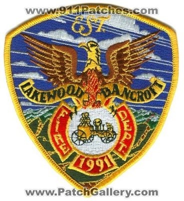Lakewood Bancroft Fire Department Patch (Colorado) (Defunct)
[b]Scan From: Our Collection[/b]
Now West Metro Fire Rescue
Keywords: dept.