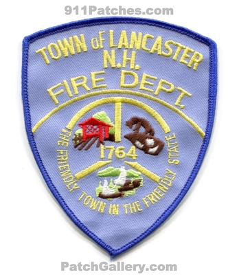 Lancaster Fire Department Patch (New Hampshire)
Scan By: PatchGallery.com
Keywords: dept. the friendly town in state