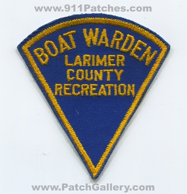 Larimer County Sheriffs Office Boat Warden Recreation Patch (Colorado)
Scan By: PatchGallery.com
Keywords: co. department dept.