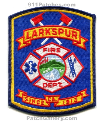 Larkspur Fire Department Patch (California)
Scan By: PatchGallery.com
Keywords: dept. since 1913