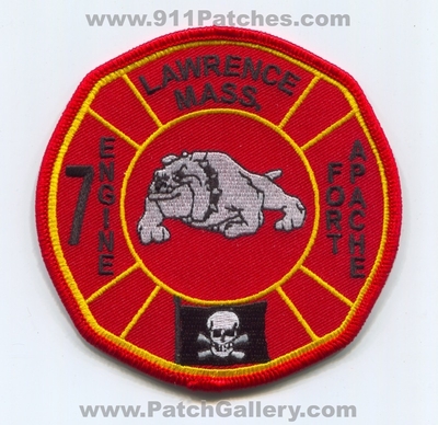 Lawrence Fire Department Engine 7 Patch (Massachusetts)
Scan By: PatchGallery.com
Keywords: Dept. Company Co. Station Mass. Fort Apache Bulldog Pirate Flag Skull