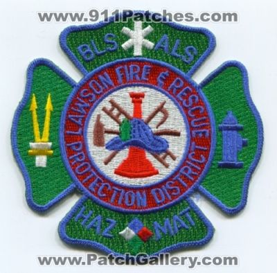 Lawson Fire and Rescue Protection District (Missouri)
Scan By: PatchGallery.com
Keywords: & als bls haz-mat hazmat department dept.