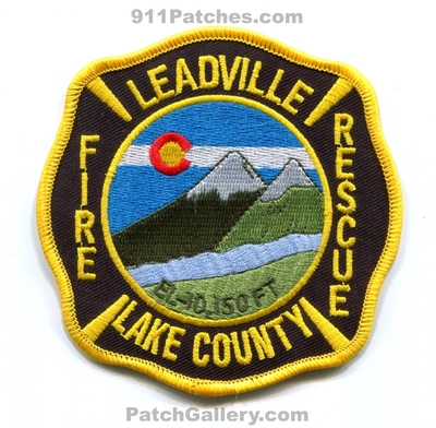 Leadville Lake County Fire Rescue Department Patch (Colorado)
[b]Scan From: Our Collection[/b]
Keywords: co. dept. el-10,150 ft