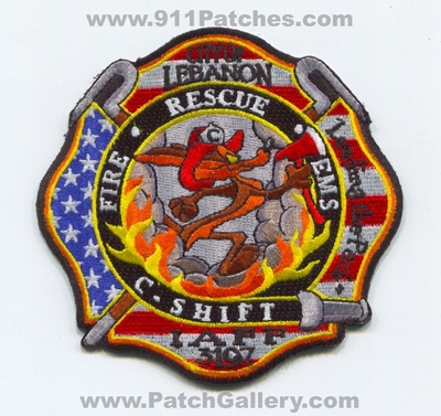 Lebanon Fire Department C Shift Patch (New Hampshire)
Scan By: PatchGallery.com
[b]Patch Made By: 911Patches.com[/b]
Keywords: city of dept. rescue ems company co. station iaff local 3197 leading the pack