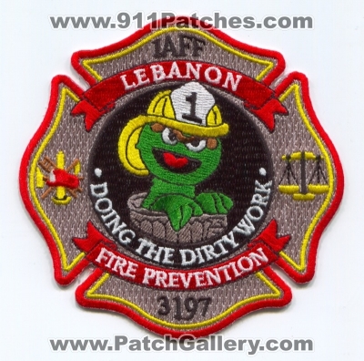 Lebanon Fire Department Fire Prevention Patch (New Hampshire)
Scan By: PatchGallery.com
[b]Patch Made By: 911Patches.com[/b]
Keywords: dept. iaff local 3197 doing the dirty work oscar the grouch