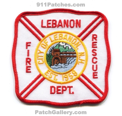 Lebanon Fire Rescue Department Patch (New Hampshire)
Scan By: PatchGallery.com
Keywords: city of dept. est. 1958