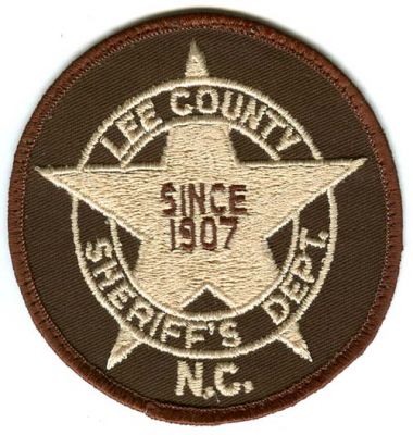 Lee County Sheriff's Dept (North Carolina)
Scan By: PatchGallery.com
Keywords: sheriffs department
