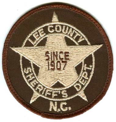 Lee County Sheriff's Dept (North Carolina)
Scan By: PatchGallery.com
Keywords: sheriffs department