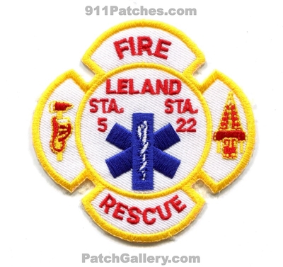 Leland Fire Rescue Department Station 5 Station 22 Patch (North Carolina) (Hat Size)
Scan By: PatchGallery.com
Keywords: dept. sta.