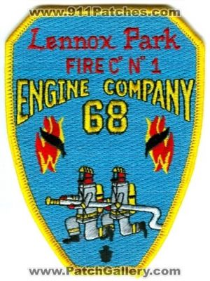 Lennox Park Fire Company Number 1 Engine Company 68 (Pennsylvania)
Scan By: PatchGallery.com
Keywords: co no #1