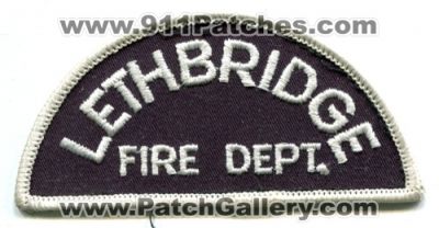 Lethbridge Fire Department (Canada AB)
Scan By: PatchGallery.com
Keywords: dept.