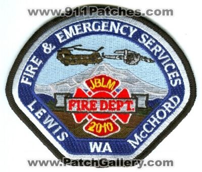 Lewis McChord Air Force Base AFB Fire and Emergency Services Joint Base USAF Military Patch (Washington)
Scan By: PatchGallery.com
Keywords: & jblm department dept. 2010 &