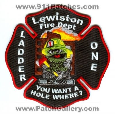 Lewiston Fire Department Ladder 1 (Maine)
Scan By: PatchGallery.com
Keywords: dept. one company station you want a hole where