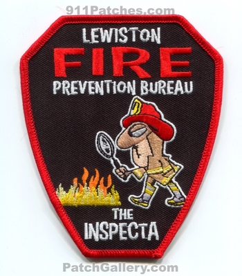Lewiston Fire Department Prevention Bureau Patch (Maine)
Scan By: PatchGallery.com
Keywords: dept. the inspecta