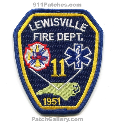 Lewisville Fire Department 11 Patch (North Carolina)
Scan By: PatchGallery.com
Keywords: dept. 1951