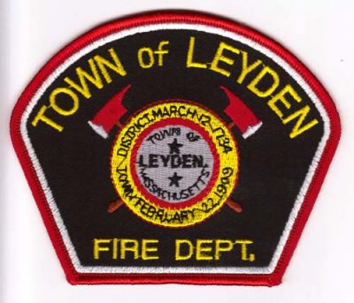 Leyden Fire Dept
Thanks to Michael J Barnes for this scan.
Keywords: massachusetts town of department
