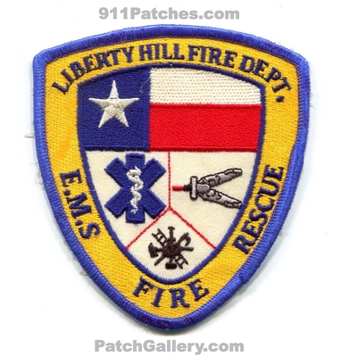 Liberty Hill Fire Department Patch (Texas)
Scan By: PatchGallery.com
Keywords: dept. rescue ems
