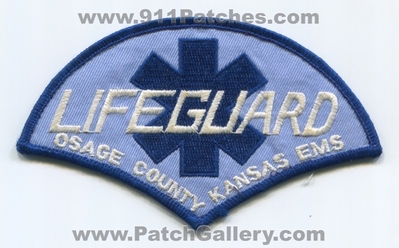 Lifeguard Osage County Emergency Medical Services EMS Patch (Kansas)
Scan By: PatchGallery.com
Keywords: co. ambulance