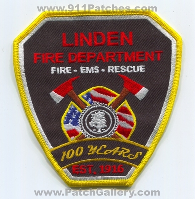 Linden Fire Department 100 Years Patch (New Jersey)
Scan By: PatchGallery.com
Keywords: dept. rescue ems est. 1916