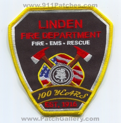 Linden Fire Department 100 Years Patch (New Jersey)
Scan By: PatchGallery.com
Keywords: dept. rescue ems est. 1916