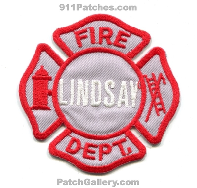 Lindsay Fire Department Patch (Oklahoma)
Scan By: PatchGallery.com
Keywords: dept.