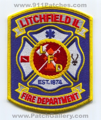 Litchfield Fire Department Patch (Illinois)
Scan By: PatchGallery.com
Keywords: dept. lfd est. 1874