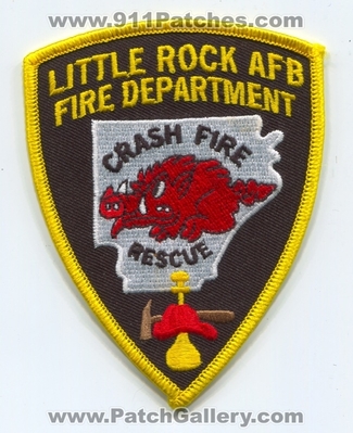 Little Rock Air Force Base AFB Fire Department Crash Rescue CFR USAF Military Patch (Arkansas)
Scan By: PatchGallery.com
Keywords: a.f.b. dept. c.f.r. u.s.a.f. arff a.r.f.f. aircraft airport firefighter firefighting