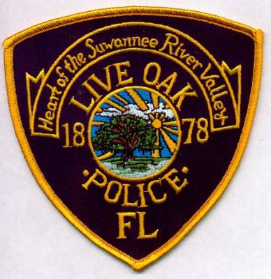 Live Oak Police
Thanks to EmblemAndPatchSales.com for this scan.
Keywords: florida