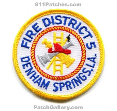 Denham Springs Fire District 5 Denham Springs Patch (Louisiana)
Scan By: PatchGallery.com
Keywords: dist. number no. #5 department dept.