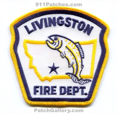 Livingston Fire Department Patch (Montana)
Scan By: PatchGallery.com
Keywords: dept. fish