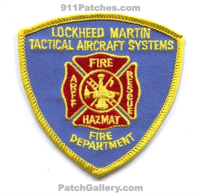 Lockheed Martin Tactical Aircraft Systems Fire Department Patch (Texas)
Scan By: PatchGallery.com
Keywords: military rescue hazmat haz-mat arff cfr crash airport firefighter firefighting