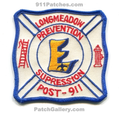 Longmeadow Fire Department Explorer Post 911 Patch (Massachusetts)
Scan By: PatchGallery.com
Keywords: dept. prevention suppression
