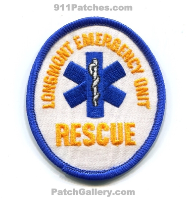 Longmont Emergency Unit Rescue Patch (Colorado)
[b]Scan From: Our Collection[/b]
