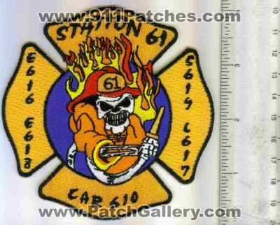 Los Angeles City Fire Department Station 61 (California)
Thanks to Mark C Barilovich for this scan.
Keywords: lafd dept. engine e616 e618 car 610 c619 ladder l617