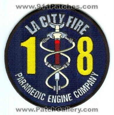 Los Angeles City Fire Department Station 18 Paramedic Engine Company (California)
Scan By: PatchGallery.com
Keywords: dept. lafd