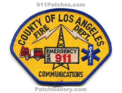 Los Angeles County Fire Department Communications 911 Patch (California)
Scan By: PatchGallery.com
Keywords: co. dept. lacofd l.a.co.f.d. dispatcher