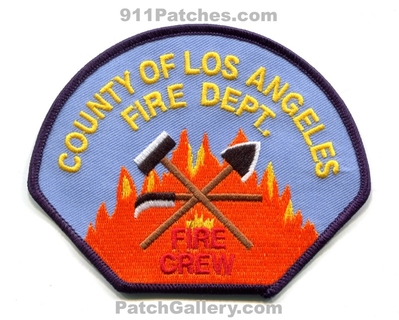 Los Angeles County Fire Department Fire Crew Forest Wildfire Wildland Patch (California)
Scan By: PatchGallery.com
Keywords: co. of dept. lacofd l.a.co.f.d.
