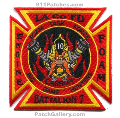 Los Angeles County Fire Department Station 10 Patch (California)
Scan By: PatchGallery.com
Keywords: co. of dept. lacofd l.a.co.f.d. foam task force yosemite sam big game hunters carson oil refinery gas petroleum industrial emergency response team ert plant engine battalion 7