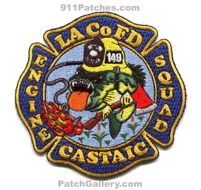 Los Angeles County Fire Department Station 149 Patch (California)
Scan By: PatchGallery.com
Keywords: co. of dept. lacofd l.a.co.f.d. engine squad company castaic fish