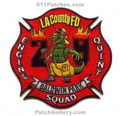 Los Angeles County Fire Department Station 29 Patch (California)
Scan By: PatchGallery.com
Keywords: co. of dept. lacofd l.a.co.f.d. engine quint squad company baldwin park dinosaur