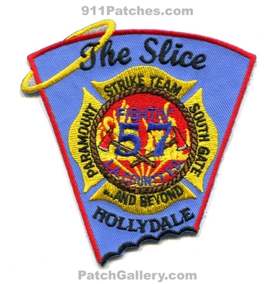 Los Angeles County Fire Department Station 57 Patch (California)
Scan By: PatchGallery.com
Keywords: co. of dept. lacofd l.a.co.f.d. company the slice paramount strike team south gate ...and beyond fightin hollydale