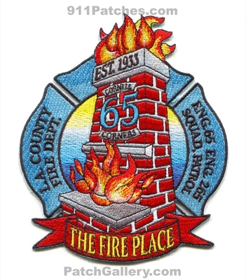 Los Angeles County Fire Department Station 65 Patch (California)
Scan By: PatchGallery.com
Keywords: co. of dept. lacofd l.a.co.f.d. engine 265 squad patrol the fire place cornell corners est. 1933