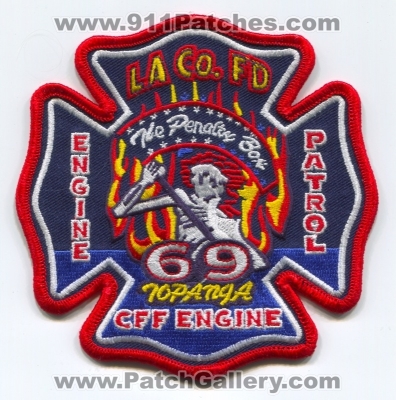 Los Angeles County Fire Department Station 69 Patch (California)
Scan By: PatchGallery.com
Keywords: co. dept. lacofd l.a.co.f.d. company engine patrol cff engine the penalty box topanga