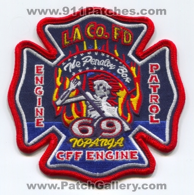 Los Angeles County Fire Department Station 69 Patch (California)
Scan By: PatchGallery.com
Keywords: co. dept. lacofd l.a.co.f.d. company engine patrol cff engine the penalty box topanga