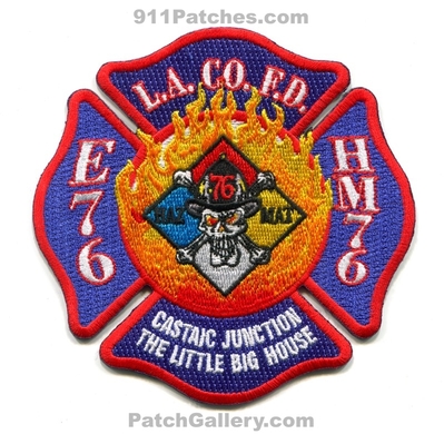Los Angeles County Fire Department Station 76 Patch (California)
Scan By: PatchGallery.com
Keywords: Co. of Dept. LACoFD L.A.Co.F.D. Engine HazMat Haz-Mat Hazardous Materials E76 HM76 Company Castaic Junction The Little Big House - Skull