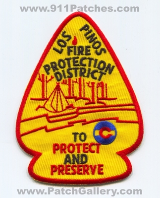 Los Pinos Fire Protection District Patch (Colorado) (Confirmed)
[b]Scan From: Our Collection[/b]
Keywords: prot. dist. department dept. to protect and preserve