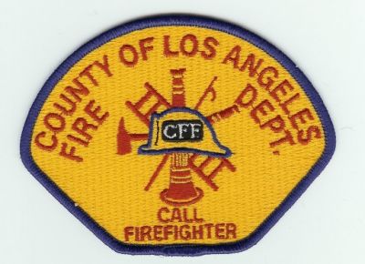 Los Angeles County Fire Dept CFF
Thanks to PaulsFirePatches.com for this scan.
Keywords: california department call firefighter la co fd