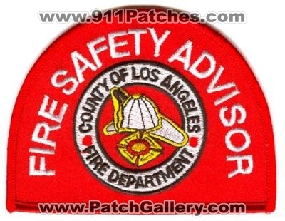 Los Angeles County Fire Safety Advisor Patch (California)
[b]Scan From: Our Collection[/b]
Keywords: of department la