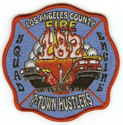 Los Angeles County Fire Station 182
Thanks to PaulsFirePatches.com for this scan.
Keywords: california squad engine p-town la co fd