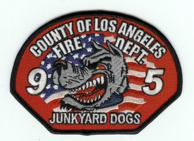 Los Angeles County Fire Station 95
Thanks to PaulsFirePatches.com for this scan.
Keywords: california la co fd